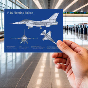 F-16 Falken bekämpfen - Flugzeugkonzept ABD Postkarte