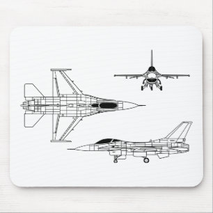 F-16 Falken bekämpfen Mousepad