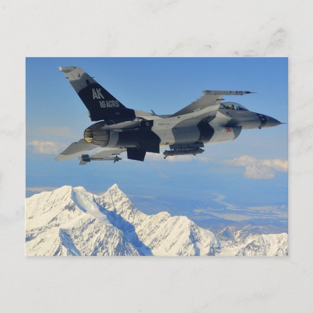 F-16 Falken bekämpfen Postkarte (Vorderseite)