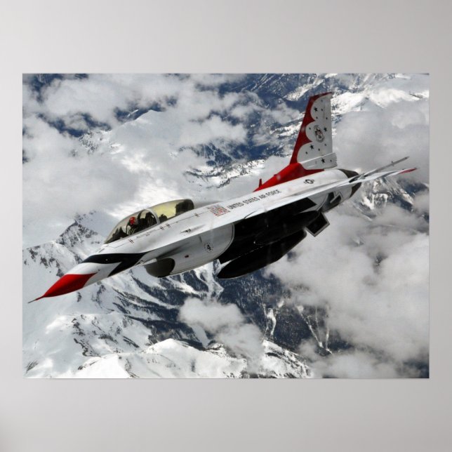 F-16 Falken-Thunderbird Poster (Vorne)