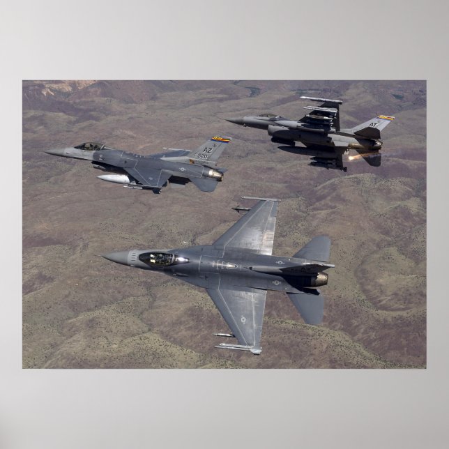 F-16 Falkenbekämpfung Luftfahrzeuge Poster (Vorne)