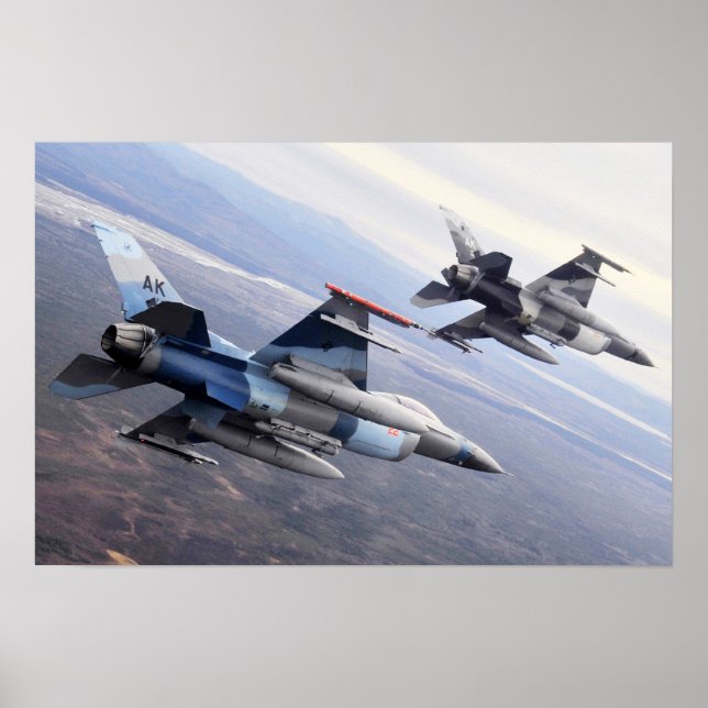 F-16 Falkenflugzeuge Poster (Vorne)