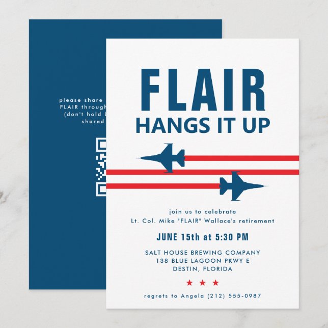 F-16 Jet-Party Einladung kämpfen (Vorne/Hinten)