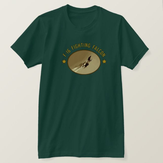 F-16 Kampfflugzeug T-S T-Shirt (Design vorne)