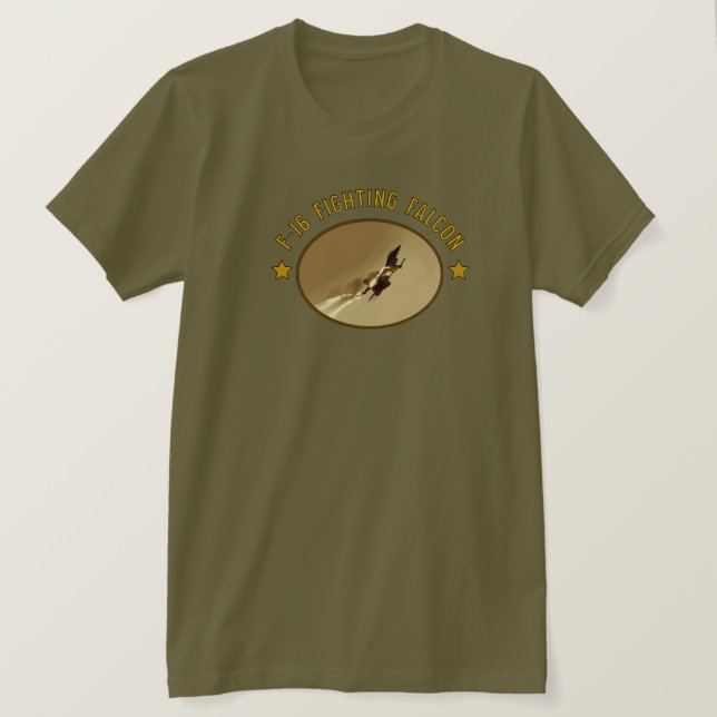 F-16 Kampfflugzeug T-S T-Shirt (Design vorne)