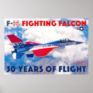 F-16 KÄMPFUNG FALCON - 50 JAHRE! POSTER