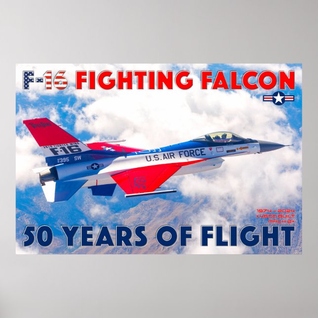 F-16 KÄMPFUNG FALCON - 50 JAHRE! POSTER (Vorne)