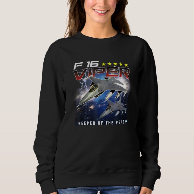 F 16 Luftwaffenjet-Pilot Sweatshirt (Vorderseite)