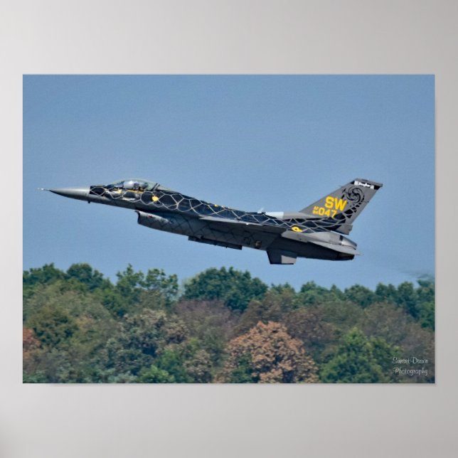 F-16-Startplakat für Kampfflugzeuge Poster (Vorne)