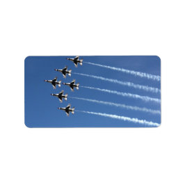 F-16 Thunderbird Delta Formation Adressaufkleber