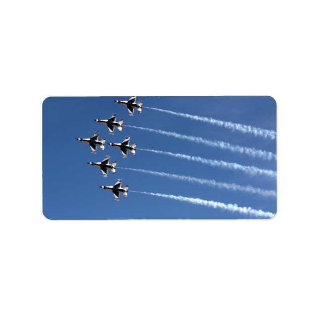 F-16 Thunderbird Delta Formation Adressaufkleber (Vorne)