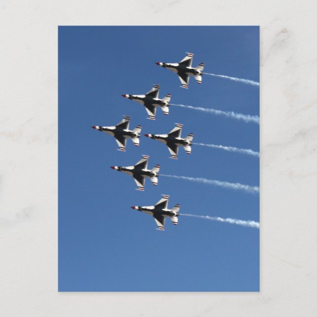F-16 Thunderbird Delta Formation Postkarte (Vorderseite)