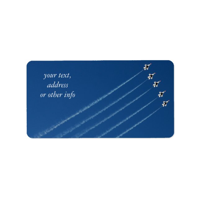 F-16 Thunderbird Five Formation Adressaufkleber (Vorne)