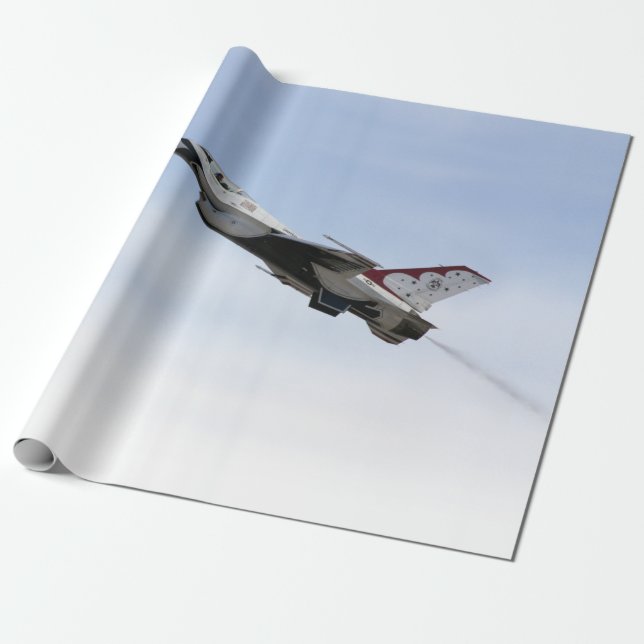 F-16 Thunderbird im Flug Geschenkpapier (Ungerollt)