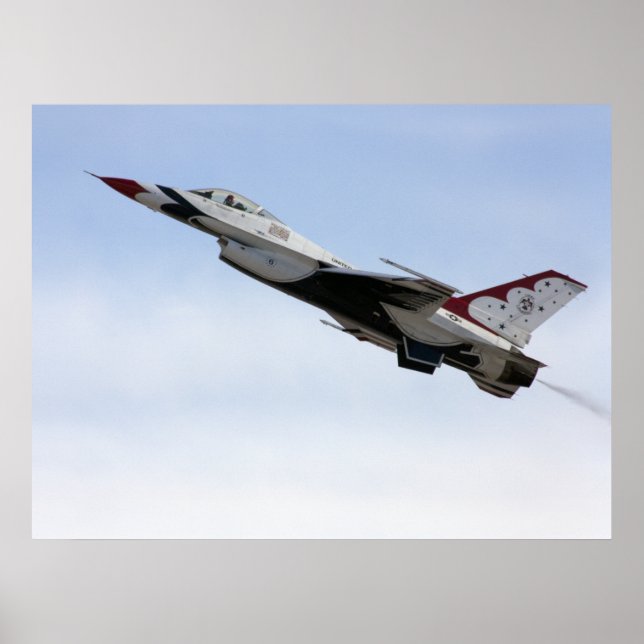 F-16 Thunderbird im Flug Poster (Vorne)