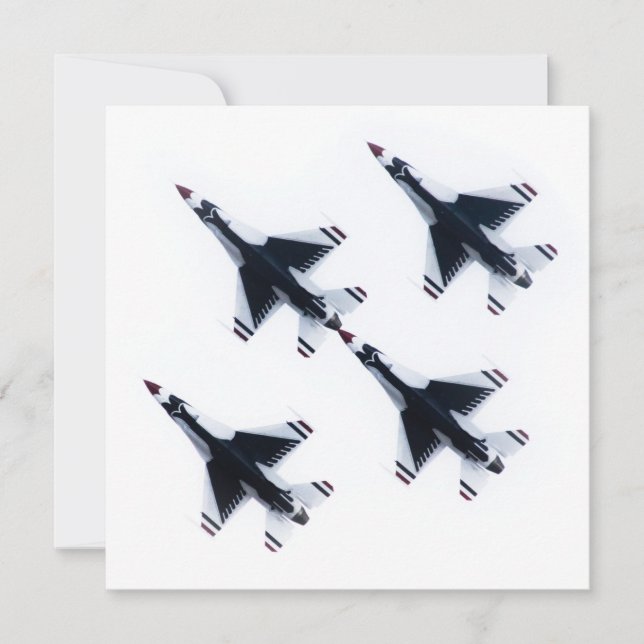 F-16 Thunderbirds - Vier in Formation Einladung (Vorderseite)