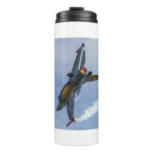 F-16 Tiger und Burns Akrylprint Thermosbecher