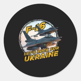 F-16 Ukraine Runder Aufkleber