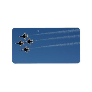 F-16 Untervögel Diamantbildung Adressaufkleber