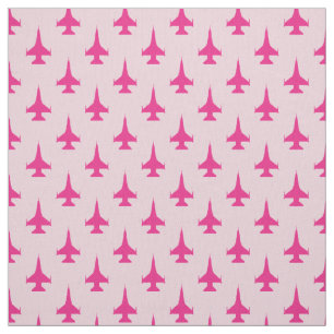 F-16 Viper Fighter Jet Muster Fuchsia Stoff