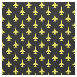 F-16 Viper Fighter Jet Muster gelb Stoff
