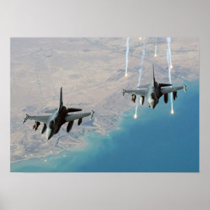 F-16C Falkenflugzeuge Poster