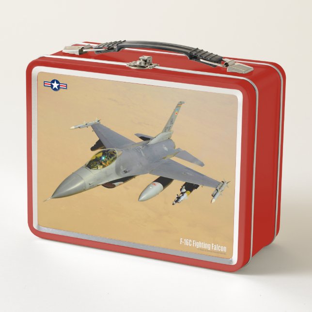 F-16C-KAMPFFAKTOR METALL BROTDOSE (Vorderseite)