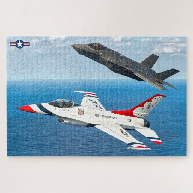 F-16C und F-35A (20x30 INCH) Puzzle (Horizontal)
