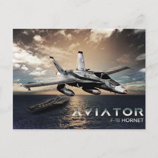 F-18 Hornet Fighter Jet Postkarte (Vorderseite)