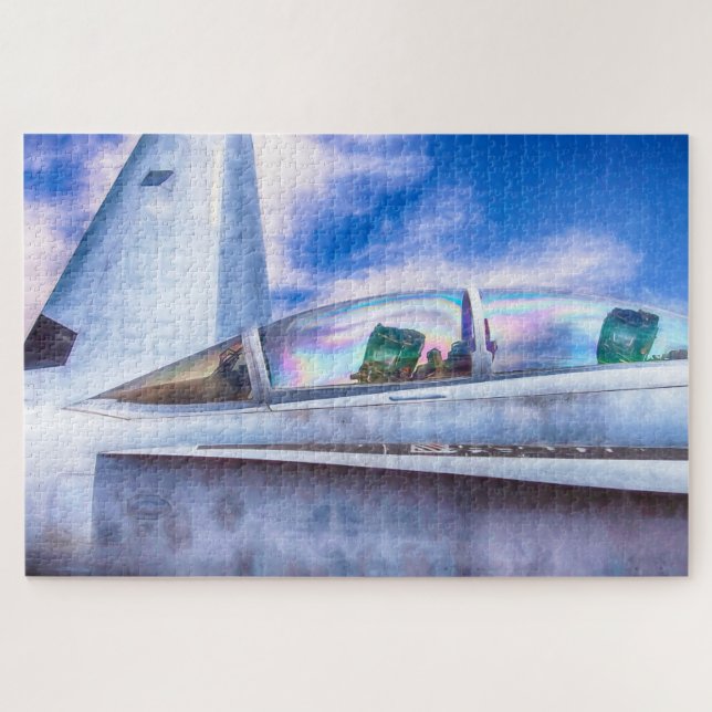 F-18-HORNET-KAMPFJET einfach Puzzle (Horizontal)