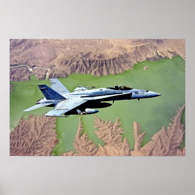 F-18 über Afghanistan. Poster (Vorne)