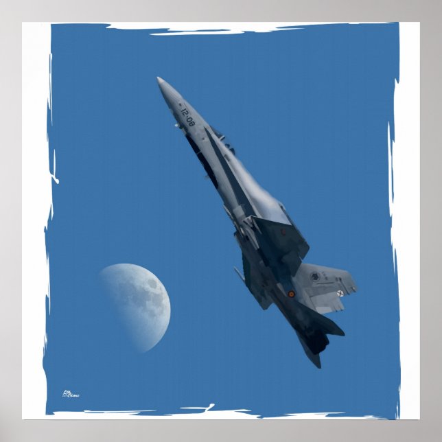 F-18 y luna poster (Vorne)