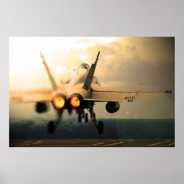 F-18C Hornet Carrier Afterburner Start Poster (Vorne)