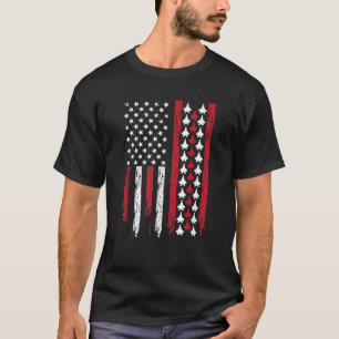 F 22 Crew Jet Fighter Raptor Flugzeug Distress Ame T-Shirt