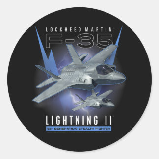 F-22 Kämpfer gegen die Luftwaffe in der Luft Runder Aufkleber