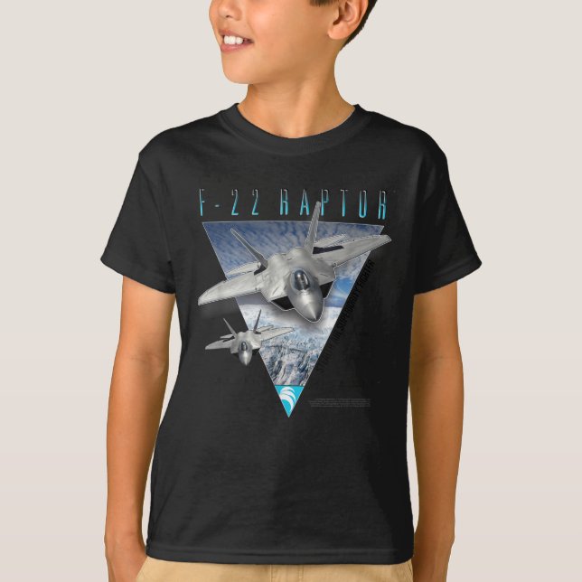 F-22 Kämpfer gegen die Luftwaffe in der Luft T-Shirt (Vorderseite)