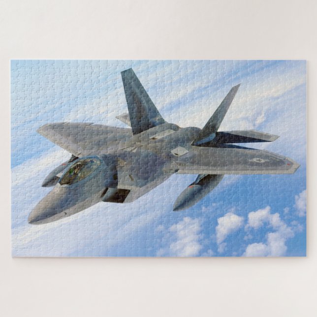 F-22 Militärjet des Raptors Puzzle (Horizontal)