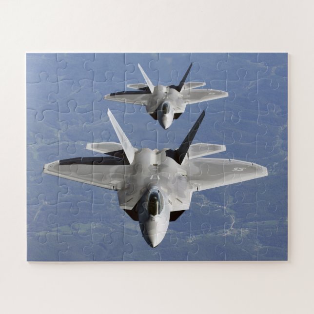 F-22 Raptor 5. Generation Stealth Fighter Jet Puzzle (Horizontal)
