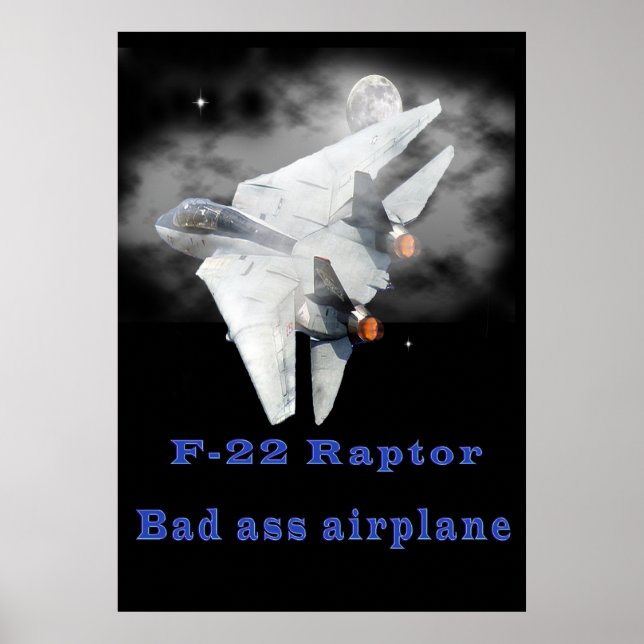 F-22 Raptor-Designs Poster (Vorne)