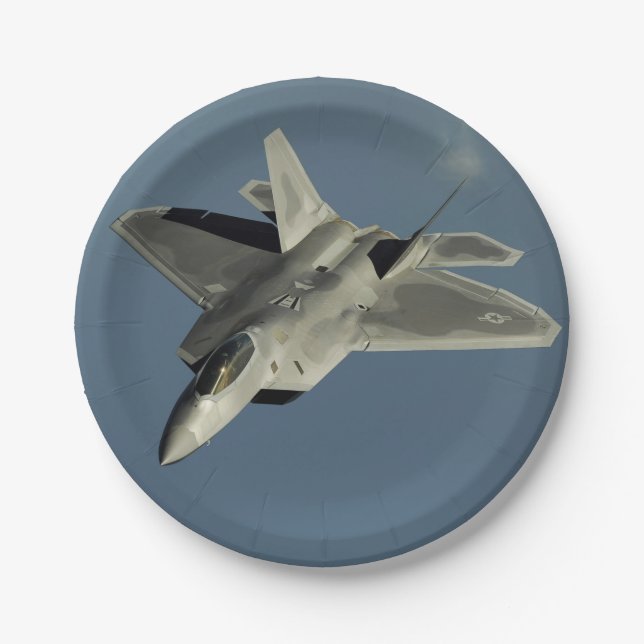 F-22 Raptor Fighter Jet Pappteller (Vorderseite)
