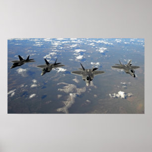 F-22 Raptor-Luftfahrzeuge Poster