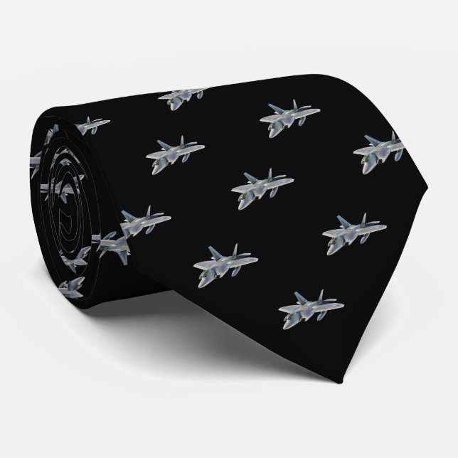 f-22 Raptor Polka Dot Muster Krawatte (Gerollt)