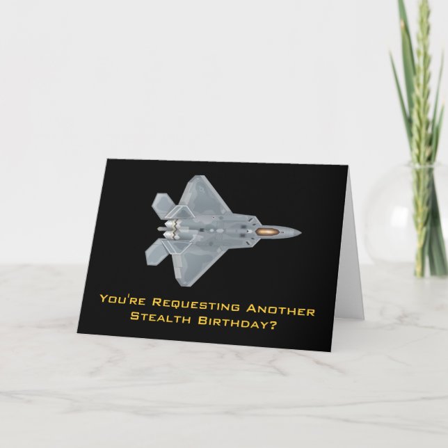 F-22 Raptor Stealth Geburtstag Karte (Vorderseite)