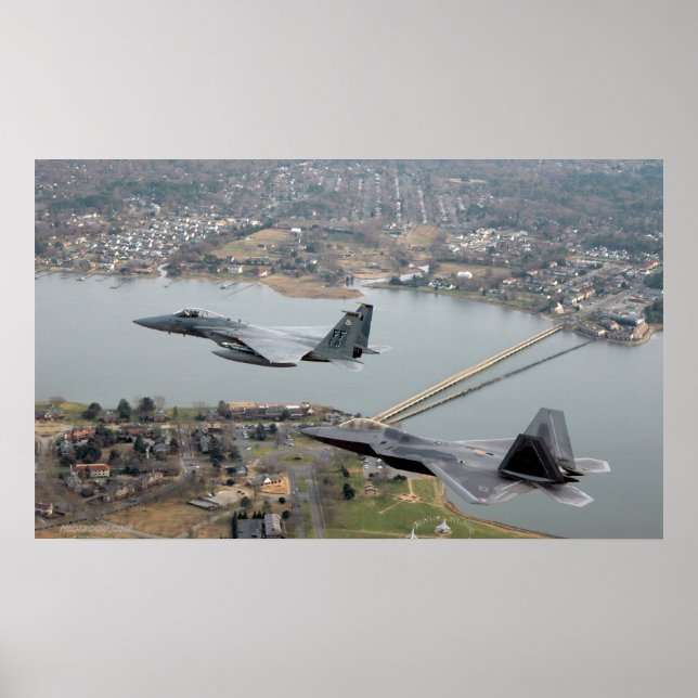 F-22 Raptor und F-15 Adler Poster (Vorne)