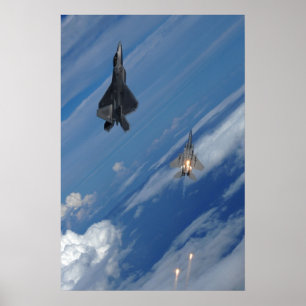 F-22 Raptor und F-15 Adler Poster