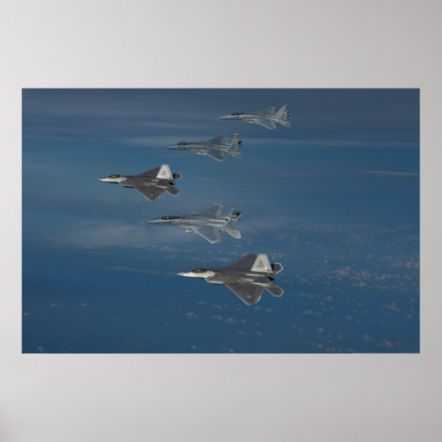 F-22 Raptoren und F-15 Adler Poster (Vorne)