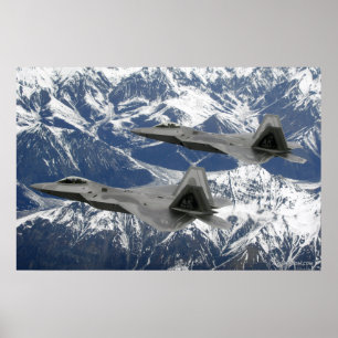 F-22 Raptorflug Poster