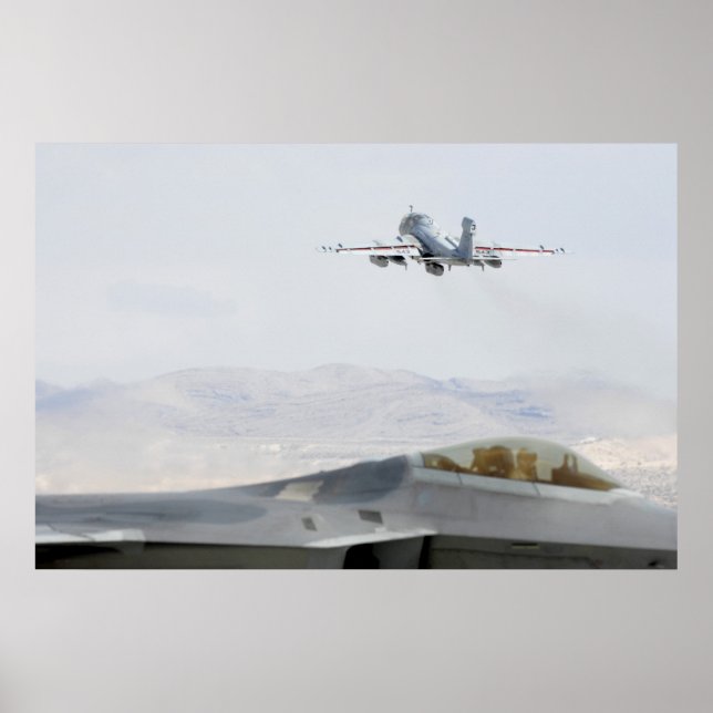 F-22 RaubvogelEA-6B Prowler Poster (Vorne)