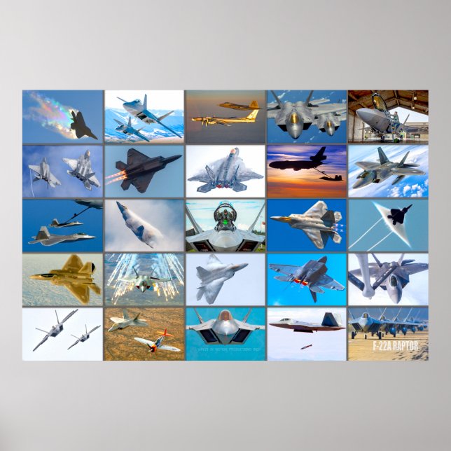 F-22A RAPTOR "MONTAGE" POSTER (Vorne)