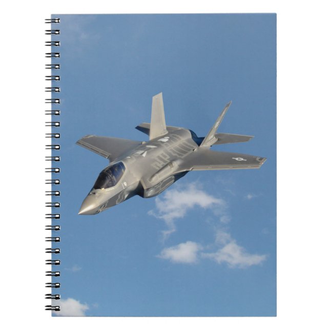 F-35 Lightning II Panther Jet Fighter in Sky Notizblock (Vorderseite)